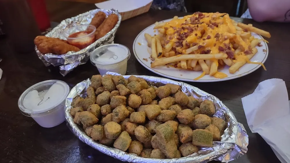 Loaded Fries Fried Okra Cheese Sticks